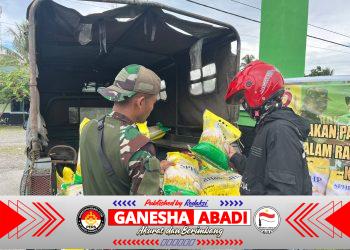 Dukung Program Gerakan Pangan Murah, Kodim 1710/Mimika Jual Beras SPHP di Timika