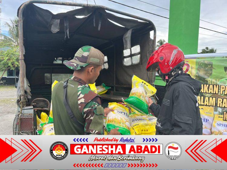 Dukung Program Gerakan Pangan Murah, Kodim 1710/Mimika Jual Beras SPHP di Timika