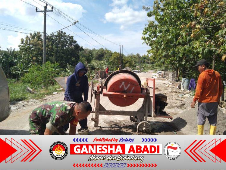 Babinsa Nogosari Pantau Pembangunan Jembatan Baru Penghubung Dua Kecamatan, Dorong Akselerasi Ekonomi Warga