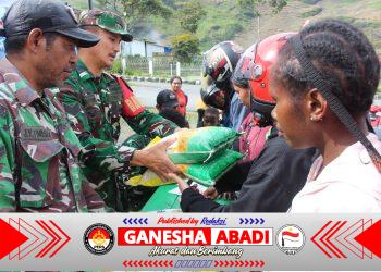 Gerakan Pangan Murah Kodim 1714/Puncak Jaya, Wujud Kepedulian Untuk Stabilitas Harga Beras