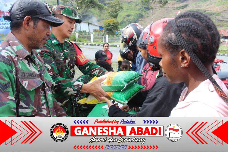 Gerakan Pangan Murah Kodim 1714/Puncak Jaya, Wujud Kepedulian Untuk Stabilitas Harga Beras