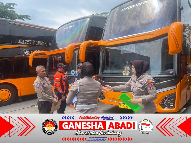 Jelang Nataru 2025, Satlantas Polres Malang–Ditlantas Polda Jatim Perketat Pemeriksaan Kelayakan Bus Pariwisata