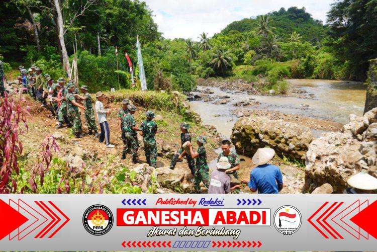 Kabalog TNI Tinjau Pembangunan Jembatan Gantung di Sukabumi, Pastikan Progres Sesuai Perintah Panglima TNI