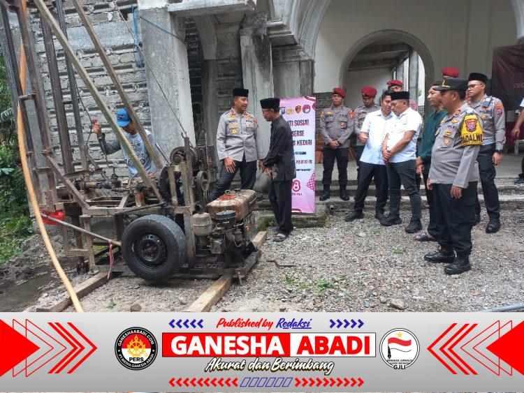 Peringati Hari Jadi Reserse ke – 78 Polres Kediri Bantu Sumur Bor
