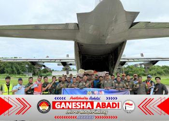 Lanud Sultan Hasanuddin Tingkatkan Distribusi Bantuan, 1,9 Ton Logistik Sudah Diterbangkan ke Wilayah Bencana