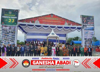 Dandim 1715/Yahukimo Hadiri HUT ke-23 dan Natal Bersama Pemkab Yahukimo