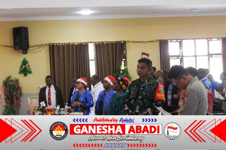 Dandim 1714/Puncak Jaya Hadiri Perayaan Natal Gabungan
