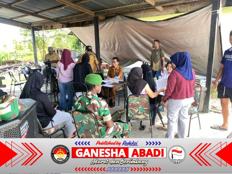 Kodim 1715/Yahukimo bersama Disdukcapil Kabupaten Yahukimo Gelar Pembuatan Adminduk Dalam Rangka Hari Juang TNI AD