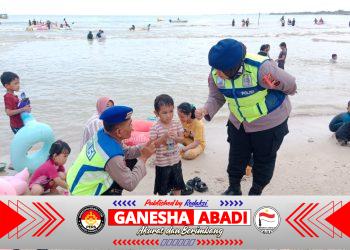 Petugas Operasi Lilin Candi Polres Jepara Gelar Pengamanan di Tempat Wisata