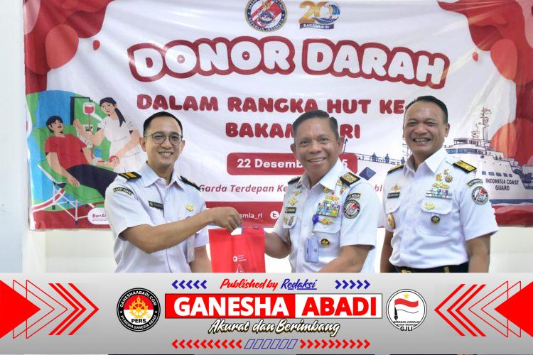 Peringati HUT ke-20, Bakamla RI Sumbangkan 107 Darah