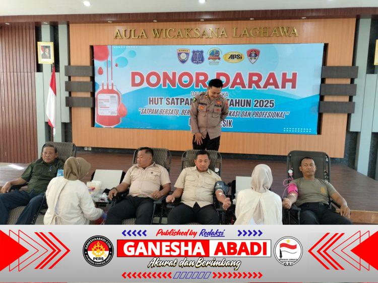Sambut HUT Satpam ke-45, Polres Gresik Gelar Donor Darah, Wujud Kepedulian Sosial dan Sinergi Kemanusiaan