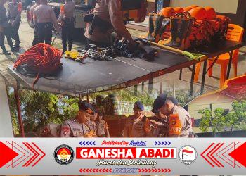 Satbrimob Polda Sumsel Batalyon B Pelopor Gelar Siaga SAR Antisipasi Bencana Akibat Curah Hujan Tinggi