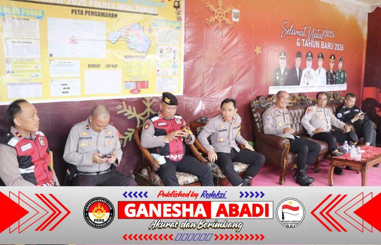 Wakapolres Musi Rawas Cek Pos Pam dan Tinjau Keamanan Gereja Santa Maria Jelang Nataru