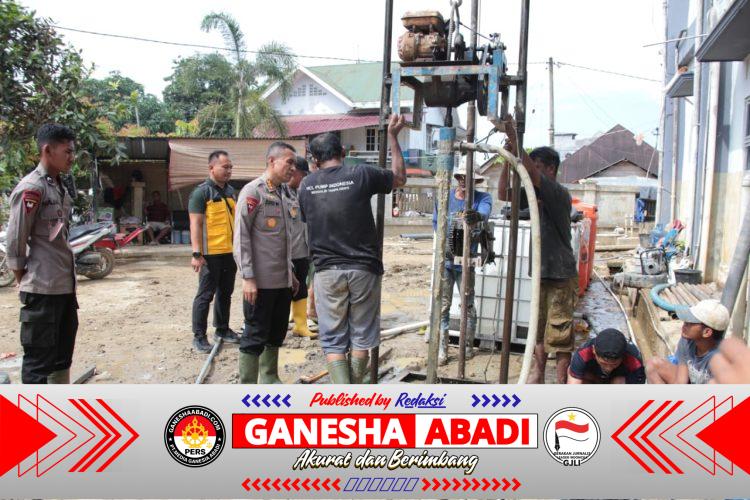 Polri Bangun 60 Sumur Bor di Aceh Tamiang, Target 300 Titik Air Bersih