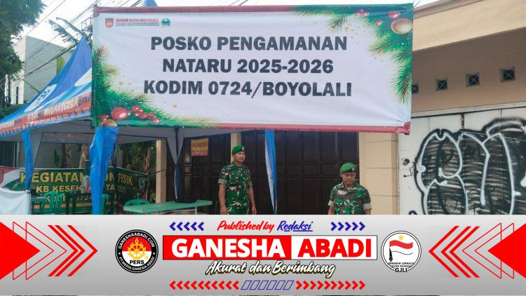 Kodim 0724/Boyolali Siagakan Seluruh Personel, Pastikan Keamanan Natal 2025 dan Tahun Baru 2026
