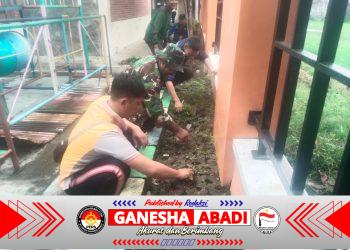 Peduli Kebersihan Lingkungan, Babinsa & Saberling Kerja Bakti Bersih Lingkungan