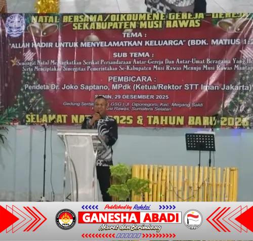 Perayaan Natal di Musi Rawas Berlangsung Khidmat, Wakil Bupati Ajak Jaga Toleransi dan Persatuan