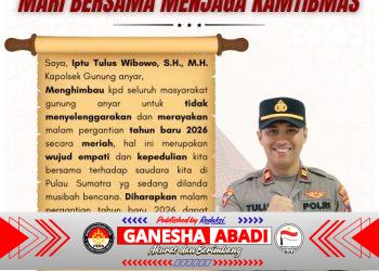 Kapolsek Gunung Anyar Imbau Warga Sambut Tahun Baru 2026 dengan Dzikir dan Empati untuk Korban Bencana Sumatera