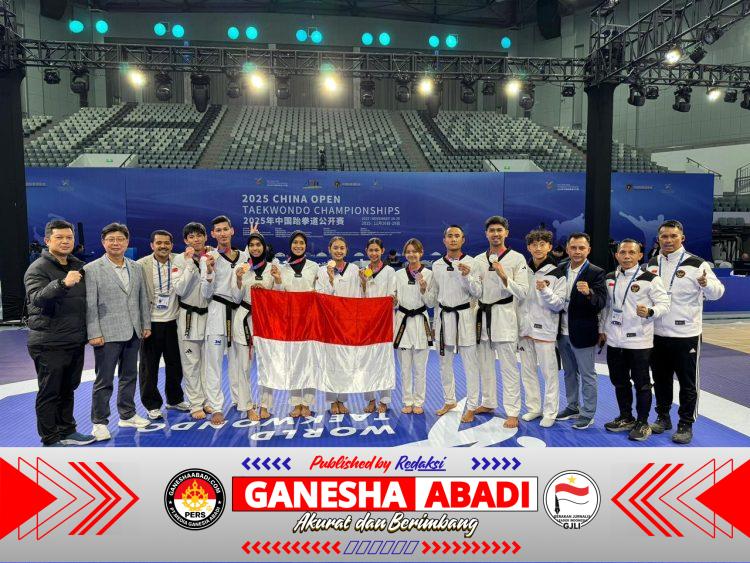 Atlet Taekwondo Indonesia Raih 3 Emas, 5 Perak, 5 Perunggu di “China Open Taekwondo Championship 2025”