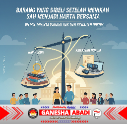 Barang yang Dibeli Setelah Menikah Sah Menjadi Harta Bersama, Warga Diminta Pahami Hak dan Kewajiban Hukum