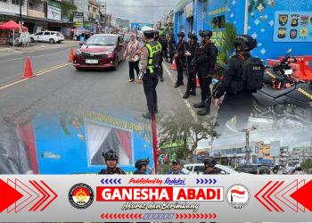 Patroli Dialogis Brimob Polda Sumsel Amankan Libur Tahun Baru 2026 di Lubuklinggau dan Musi Rawas