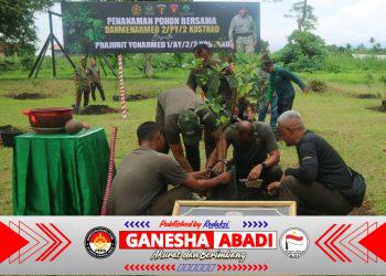 Danmenarmed 2 Kostrad Tanam Ratusan Pohon, Wujud Nyata Kepedulian TNI AD terhadap Lingkungan