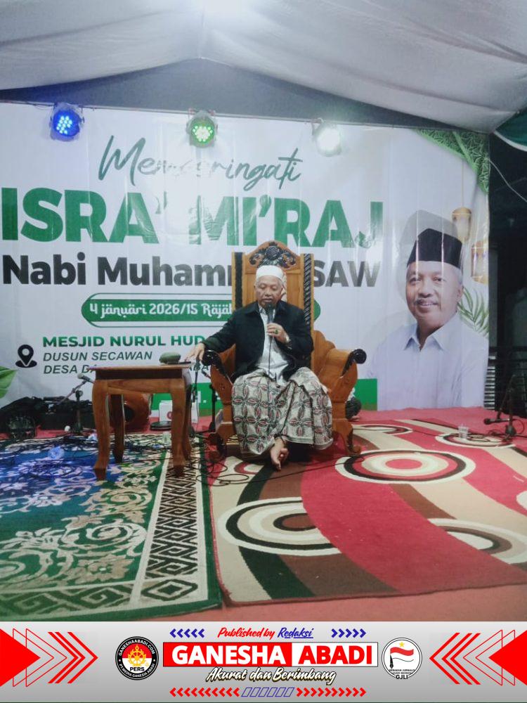 Peringati Isro’ Mi’raj Nabi Muhammad SAW, Warga Dusun Secawan Selatan Banyuwangi Gelar “Ngaji Bareng” Bersama Ustad Gopar