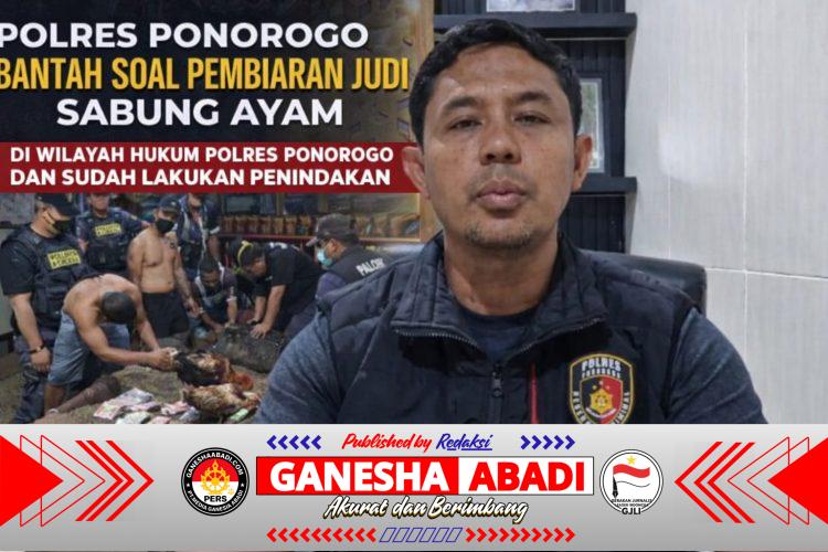 Polres Ponorogo Tegaskan Tidak Ada Pembiaran Judi Sabung Ayam, Kasus Sudah Diungkap Desember 2025