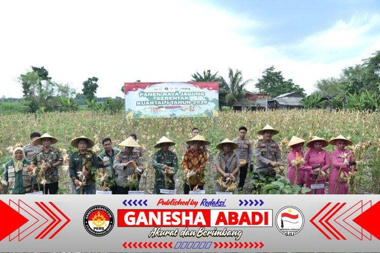 Polres Gresik Dukung Ketahanan Pangan Nasional, Gelar Panen Jagung Serentak Kuartal I 2026