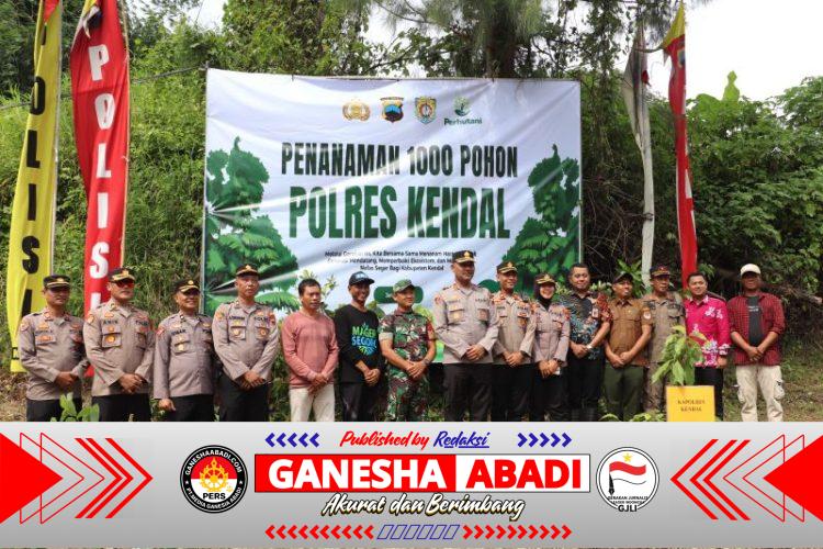 Polres Kendal Tanam 1.000 Pohon di Kedung Pengilon, Wujud Nyata Polri Peduli Lingkungan
