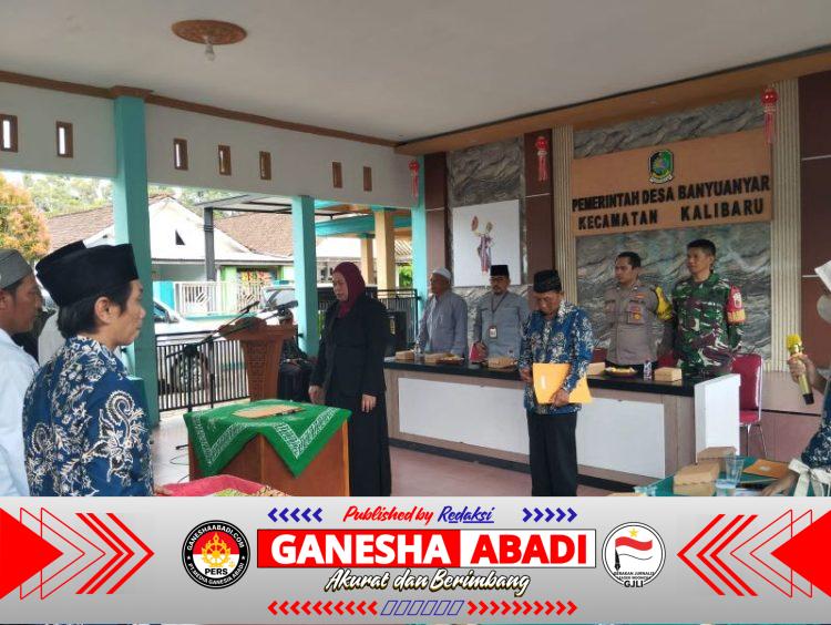 Koramil Kalibaru Tegaskan Peran Pengawalan Pemerintahan Desa dalam Pelantikan Perangkat Desa Banyuanyar