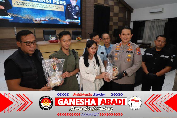 Kurang dari 24 Jam, Polres Magetan Bongkar Kasus Pembobolan Toko Emas Senilai Rp1 Miliar
