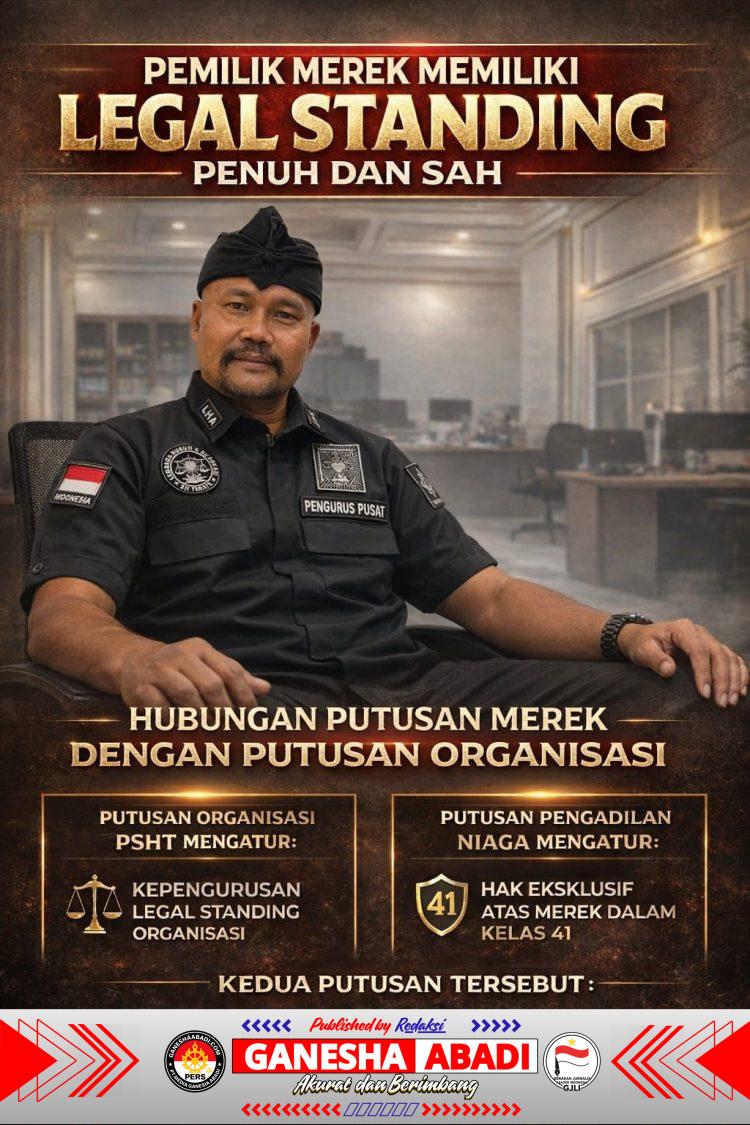 Krida SH Terate Piala Gubernur Jateng Cup 3 Dilindungi Hak Merek PSHT dan SHT Kelas 41