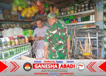 Babinsa Koramil Kemusu Cek Stok Pupuk dan Obat Pertanian, Pastikan Kebutuhan Petani Aman