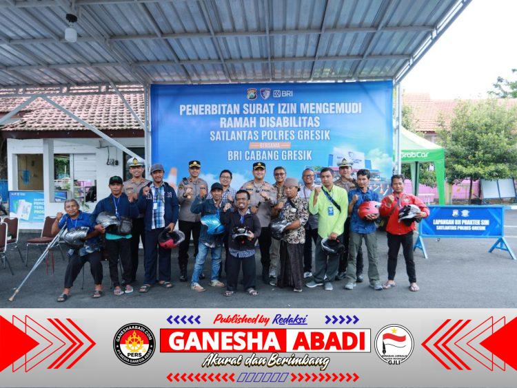 Polres Gresik Terbitkan SIM D Ramah Disabilitas, Gandeng BRI Cabang Gresik