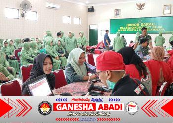 Sambut HUT ke-80 Persit, Persit KCK Dim 0724/Boyolali Gelar Donor Darah, Kumpulkan 250 Kantong