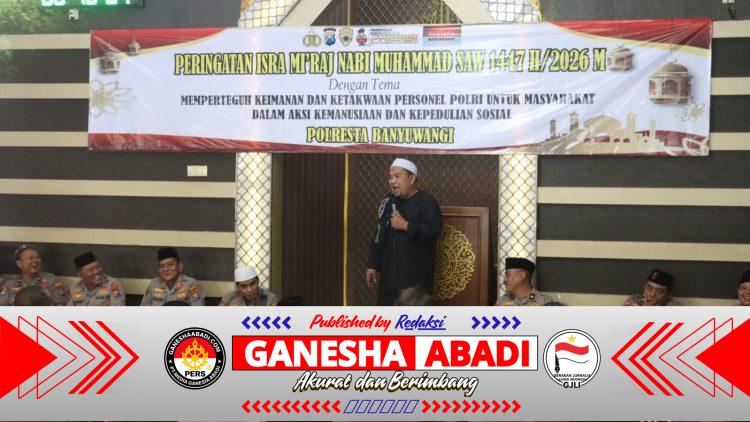 Polresta Banyuwangi Peringati Isra Mi’raj, Perkuat Spirit Humanis Personel Polri