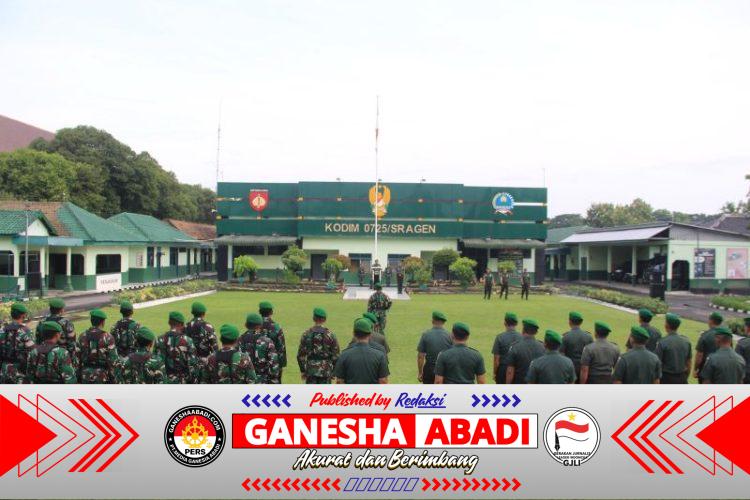Kodim 0725/Sragen Gelar Upacara Mingguan, Perkuat Disiplin dan Jiwa Korsa Prajurit