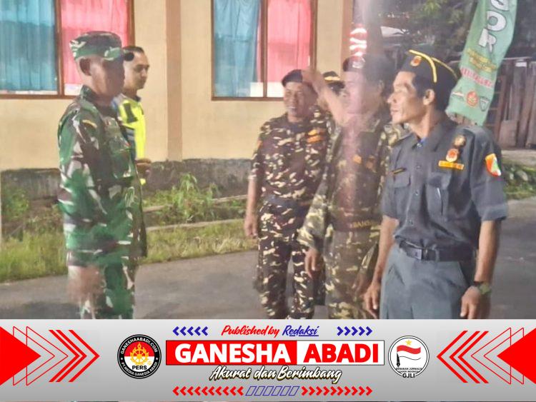 Koramil 01/Boyolali Gelar Patroli Malam Bersama Linmas dan Warga di Desa Tegal Rejo