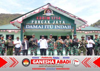Danrem 173/PVB Kunjungi Kodim Puncak Jaya, Perkuat Sinergi TNI–Pemda dan Tinjau Proyek Jembatan Desa