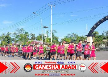 Latihan Rutin, Prajurit Kodim 1710/Mimika Tempuh Lari 8 Km