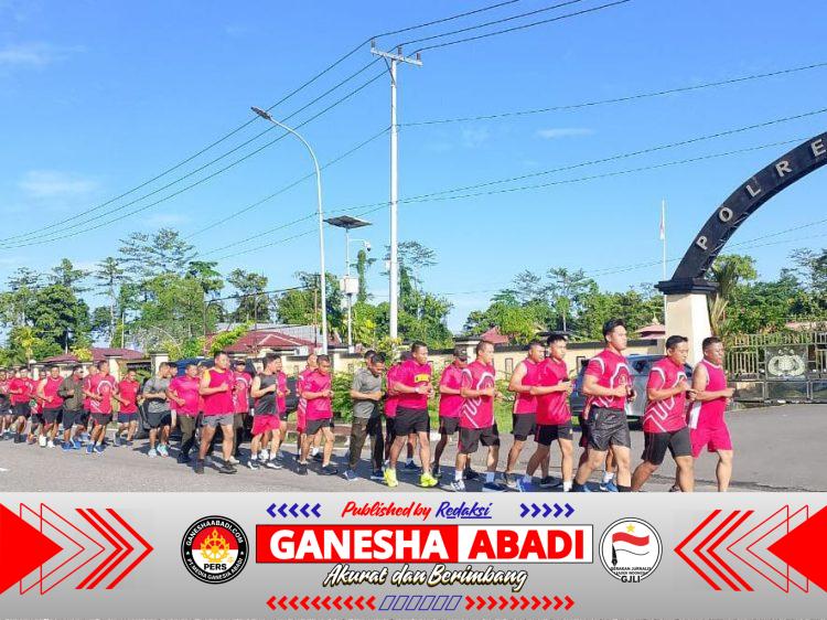 Latihan Rutin, Prajurit Kodim 1710/Mimika Tempuh Lari 8 Km