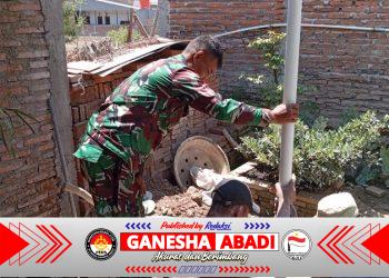 Babinsa Koramil Nogosari Gotong Royong Bangun Sumur Bor, Warga Desa Rembun Kini Akses Air Bersih