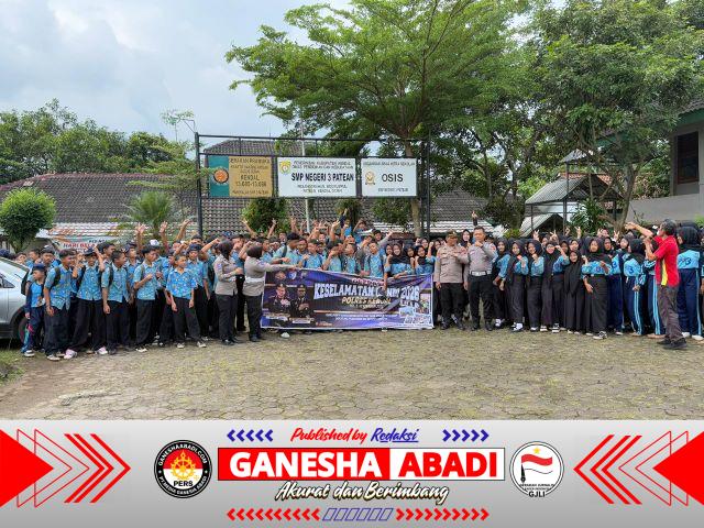 Satlantas Polres Kendal Tanamkan Kesadaran Tertib Lalu Lintas Sejak Dini di SMPN 3 Patean