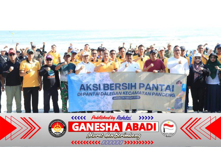 Sinergi Forkopimda Gresik Bersihkan Pantai Delegan, Wujudkan Pesisir Asri dan Pariwisata Berkelanjutan