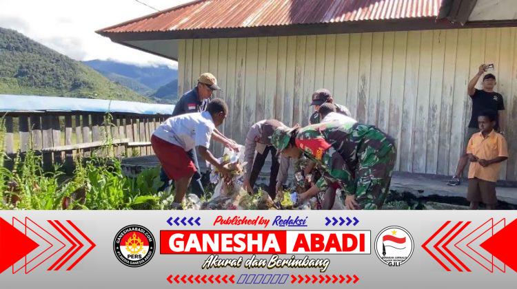 Kodim 1714/PJ Laksanakan Kegiatan “Sekolahku Bersih, Sekolahku Indah, Sekolahku Sehat” Secara Serentak di Se-Kabupaten Puncak Jaya