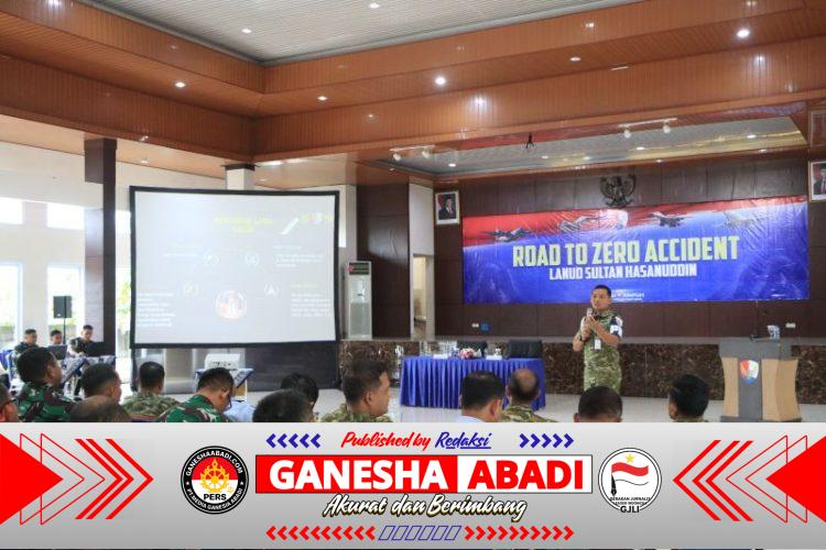 Lanud Sultan Hasanuddin Gelar Ceramah Lambangja “Road to Zero Accident”, Teguhkan Budaya Keselamatan TNI AU