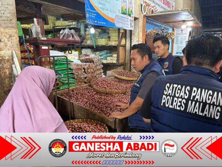 Satgas Pangan Polres Malang Turun ke Pasar, Pastikan Harga dan Ketersediaan Bapokting Aman Jelang Ramadan