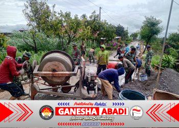 ‎Sehari Pasca Pembukaan, Anggota Satgas TMMD Reguler 127 Kodim 0728/Wonogiri Langsung Tancap Gas ‎