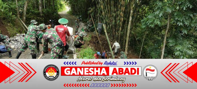 Semangat Juang Dibuktikan Satgas TMMD 127 Dan Warga Desa Kembang  ‎